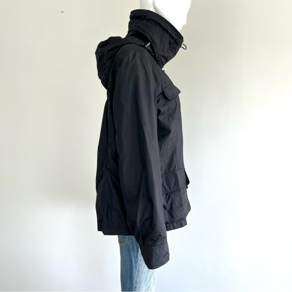 Burberry Black High-Collar Hooded Trench Jacket - Picture 8 of 16